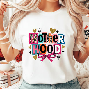 T-shirt En Tri-matière Maternité Note de Rançon Rétro Rose Chapeau Léopar