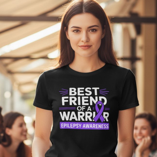 T-shirt En Tri-matière Meilleur Ami Soutien de Guerrier d'Épilepsie (Créateur téléchargé)