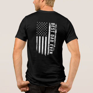 T-shirt En Tri-matière Meilleur Papa Jamais - T-shirt Drapeau Américain
