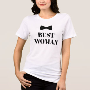 T-shirt En Tri-matière meilleure femme noir cravate mariage