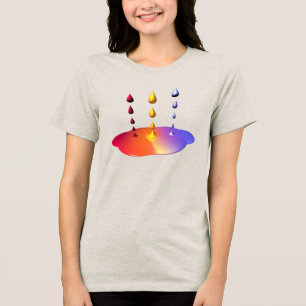 T-shirt En Tri-matière Mélange de peinture créatif