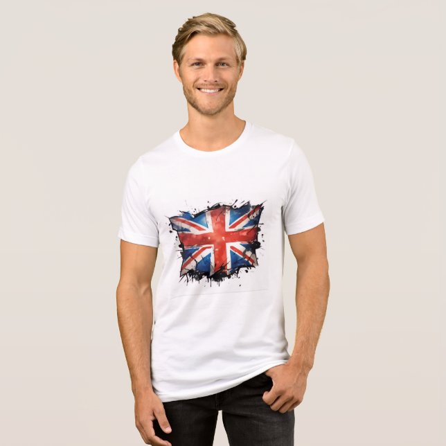 T-shirt En Tri-matière Men's union jack t shirt (Recto plein)
