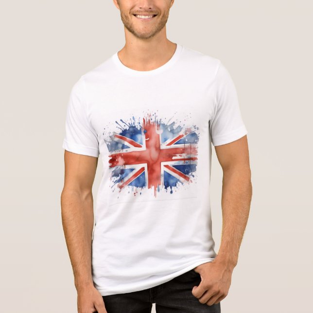 T-shirt En Tri-matière Mens union jack t shirt (Recto)