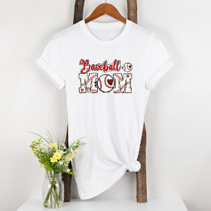 T-shirt En Tri-matière Mère de baseball Coeur rouge