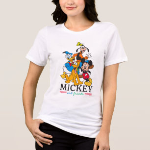 T-shirt En Tri-matière Mickey & Friends Squad Graphique Vintage
