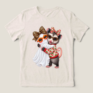 T-shirt En Tri-matière Mignon opossum Halloween Fantôme Automne Citrouill