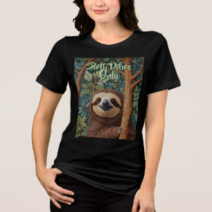 T-shirt En Tri-matière Mignon rétro boho drôle vibes de paresseux uniquem