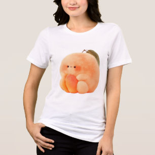 T-shirt En Tri-matière Mignon Sprite Fluffy aux Pêches Berçant de Minuscu