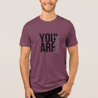 T-shirt En Tri-matière Minimalist “Beautiful” Typography Design – Black a