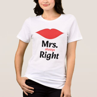T-shirt En Tri-matière Mme Toujours Raison Lèvres Rouges Assorties