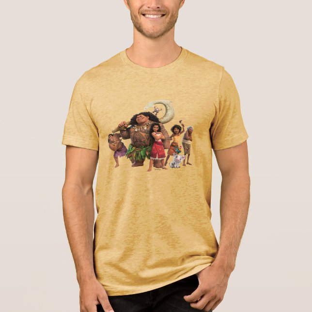 T-shirt En Tri-matière Moana et Crew (Recto)