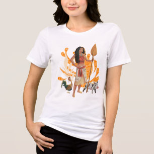 T-shirt En Tri-matière Moana Live Action Wayfinder Pua Heihei Graphique