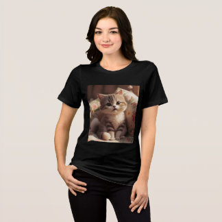 T-shirt En Tri-matière Mode Cute Kitten