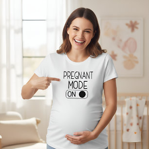 T-shirt En Tri-matière "Mode Grossesse Activé" Annonce de Bébé Maternit