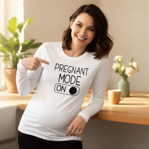 T-shirt En Tri-matière "Mode Grossesse Activé" Annonce de Bébé Maternit