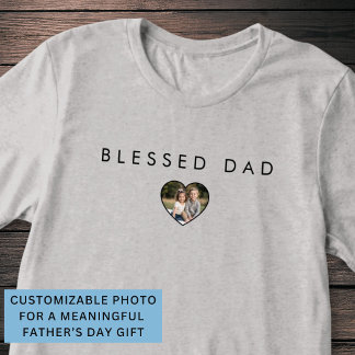 T-shirt En Tri-matière Modèle de photo de papa béni Fête des Pères Modern