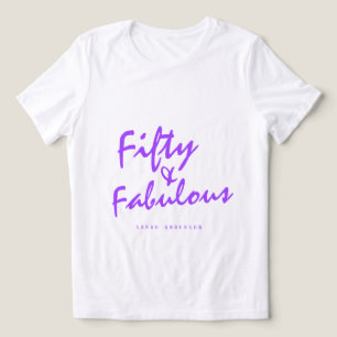 T-shirt En Tri-matière Moderne 50 Fabuleux Nom personnalisé 50e anniversa