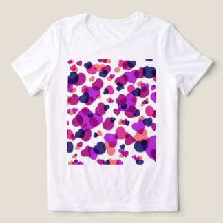 T-shirt En Tri-matière Moderne Abstrait Points Rose et Violet Artsy
