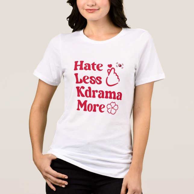 T-shirt En Tri-matière Moins de haine, plus d'amour : style K-Drama (Recto)
