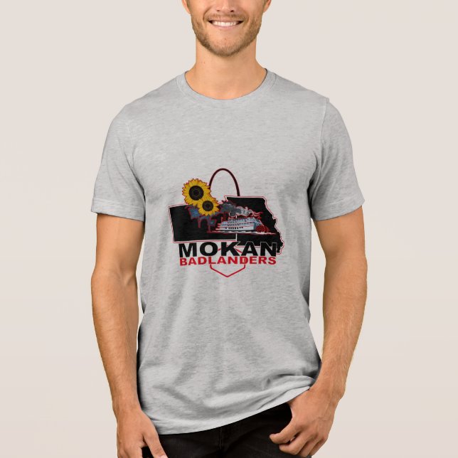 T-shirt En Tri-matière MOKAN Badlanders Mens Grey (Recto)