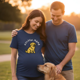 T-shirt En Tri-matière MOM Dorée   Maman Chien Retriever Doré Confortable