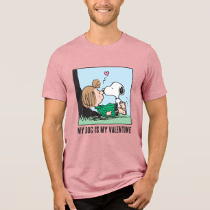 T-shirt En Tri-matière Mon chien est mon Valentin Peppermint Patty & Sn