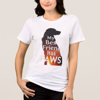 T-shirt En Tri-matière Mon meilleur ami a des pattes - Silhouette de chie