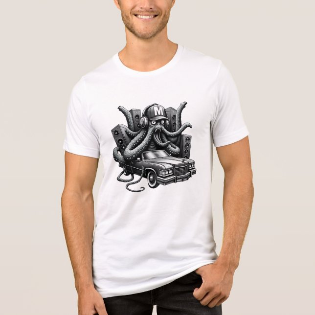 T-shirt En Tri-matière Monster Drive Horror Car (Recto)