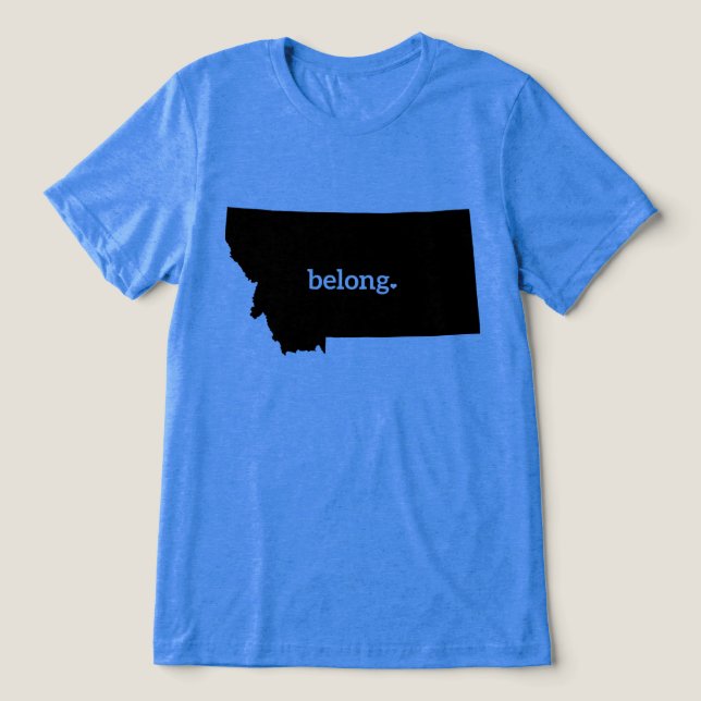 T-shirt En Tri-matière Montana Belong Heart State Pride (Design Recto)