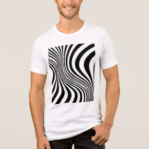 T-shirt En Tri-matière Motif de texture d'impression de peau de zèbre