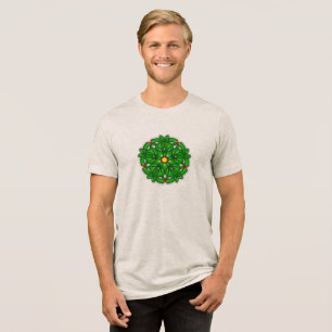 T-shirt En Tri-matière Motif géométrique floral vert