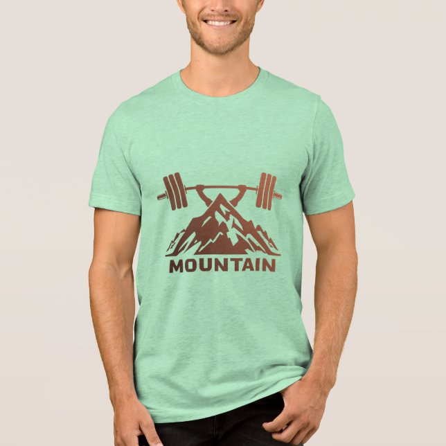 T-shirt En Tri-matière Mountain Barbell Adventure - Fitness extérieur (Recto)