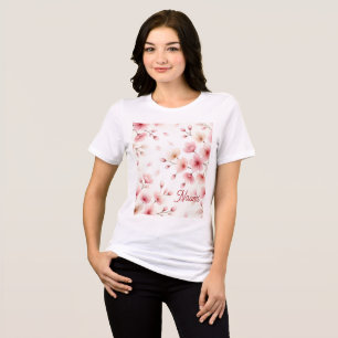 T-shirt En Tri-matière Mouvement Sakura Motif Sans Couture   Sur-Mesure F