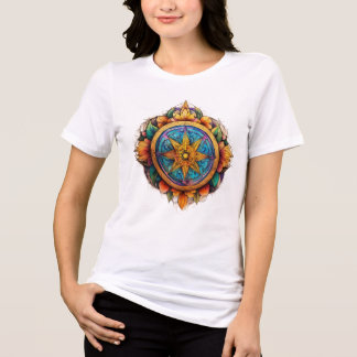 T-shirt En Tri-matière "Mouvement sans fin : Roue rustique de progrès T-s