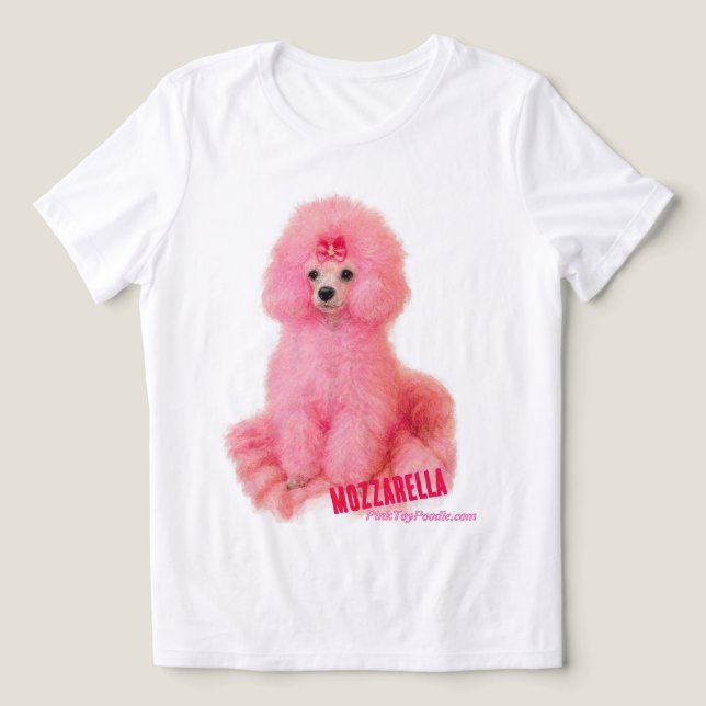 T-shirt En Tri-matière MozzarellaThePoodle, Chemise au caniche (Design Recto)