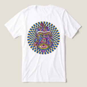 T-shirt En Tri-matière Mushroom Psychédélique spirale Unisex Tee