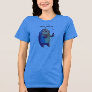 T-shirt En Tri-matière "Music Finds Me" musique vibes design Bella+Canvas