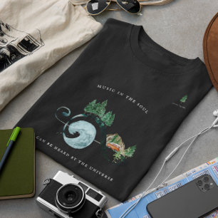 T-shirt En Tri-matière Musique dans l'Âme Monogramme Aquarelle Rustique