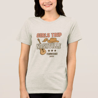 T-shirt En Tri-matière Nashville Girls Trip Date personnalisée