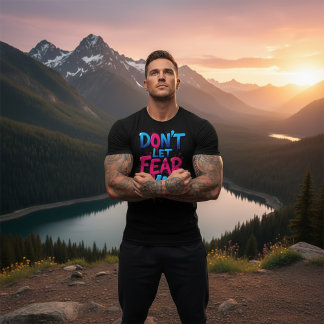 T-shirt En Tri-matière N'ayez pas peur de gagner Graffiti