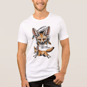 T-shirt En Tri-matière Né à Rise - Tribal Desert Fennec Fox Illustrati