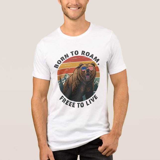 T-shirt En Tri-matière Né à Roam, Libre de vivre (Recto)