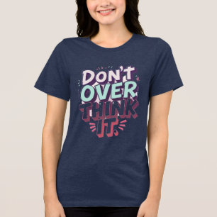 T-shirt En Tri-matière Ne pas trop y penser - Bold Pastel Tee on Navy