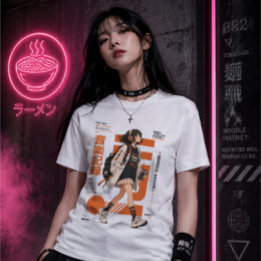 T-shirt En Tri-matière Neo Tokyo Files 002 -Retro Anime Musique Techwear