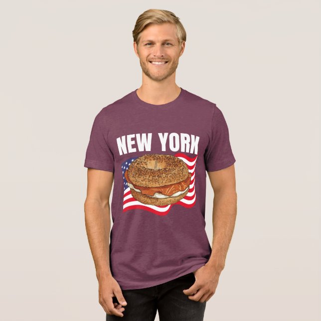 T-shirt En Tri-matière New York Men's Bella+Canvas Dark (Recto plein)