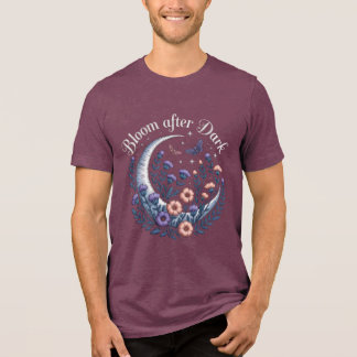 T-shirt En Tri-matière Night Garden Faux Embroidered Moon with Moths