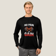 "No Pain No Gain Motivational Gym T-Shirt"