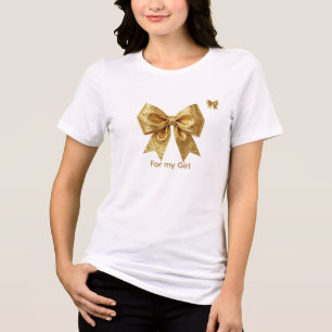 T-shirt En Tri-matière Nœud de célébration pailleté à grand éclat - Glamo