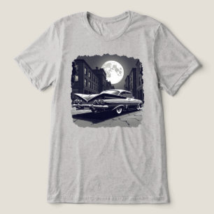 T-shirt En Tri-matière Noir blanc Rétro Lowrider Sous la rue au clair de 