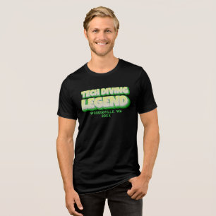 T-shirt En Tri-matière Nom de la date de l'emplacement du lecteur techniq